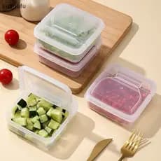 Luguafu Recipiente Geladeira Frutas Seladas Crisper Clamshell Caixa De Armazenamento BR