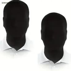 sweetmvzn Máscara Completa/Capuz Branco Cosplay Prop Trajes De Halloween Adulto Crianças Carnaval Festa Vestir-Se Acessó