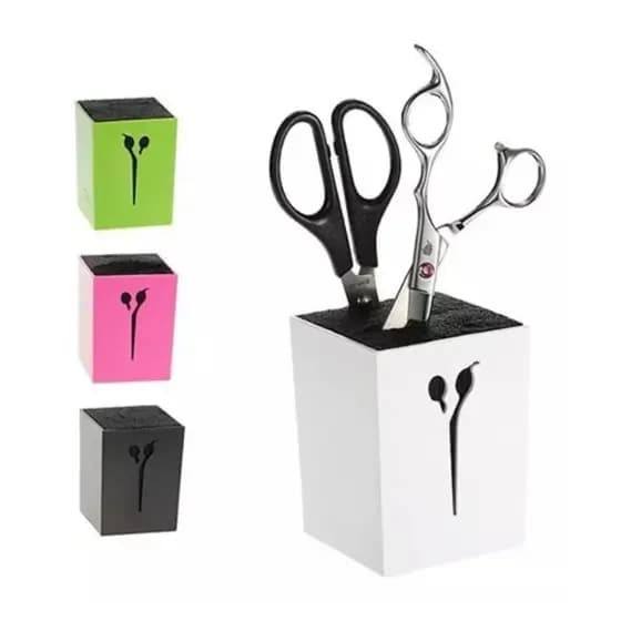 Porta Tesoura Profissional De Mesa Suporte Acrilico