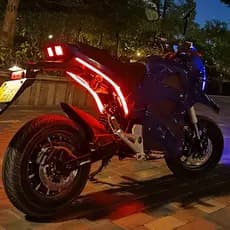 Lâmpada De Sinalização De Giro De Motocicleta Cauda DRL Fita Decorativa GBS