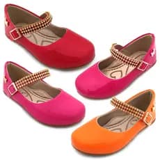 Sapatilha Infantil Menina Verniz Lisa Com Strass Moda Blogueirinha Cores Verão