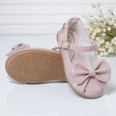 Sapatilha Sandália Casual Infantil Verniz Laço Grande Moda Blogueirinha Cores Casuais - 20 ao 34