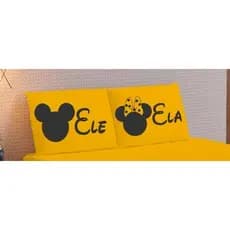 Par de Fronhas Estampadas Para Casal Desenhos Delicados Kit 2 Peças