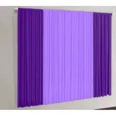 Cortina Clássica 2 Metros Sala Ou Quarto Malha Gel Lilas Roxo