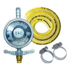 kit completo regulador de gas com mangueira e abraçadeiras-pronto para instalar