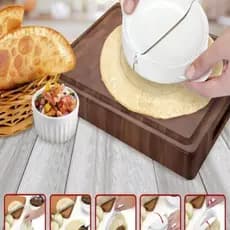 Kit Com 4 Formas De Pastel Meia Lua Padrão Molde Pastelzinho
