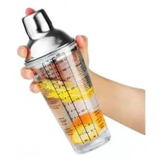 Coqueteleira De Vidro Drinks 400ml Inox Com Receitas