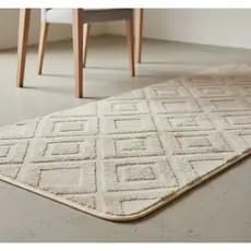 Tapete Passadeira Pelo Baixo Jacquard Relevo Antiderrapante