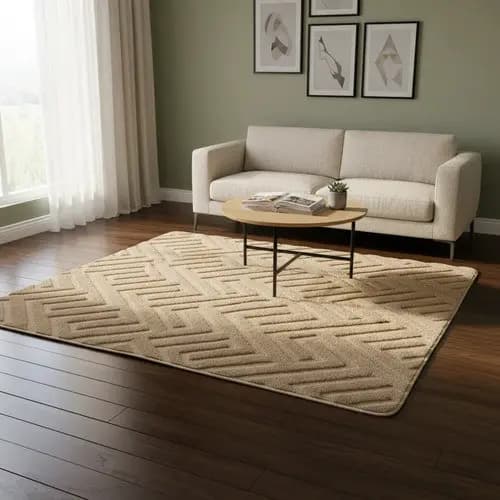 Tapete Sala Quarto Com Relevo antiderrapante 2,40x2,00 Harmoniza