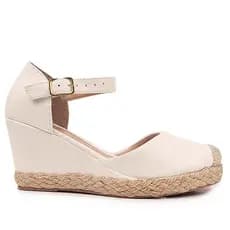 Anabela Salto Alto Boneca Macerata Espadrille Sola Corda Fechado Ref: 843