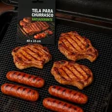 Manta Tela Tapete Grill Churrasco Chapa Grelha Antiaderente 40x33cm