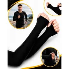 1/2/3 Pares Manguito Proteção Solar UV Fina Braço Seda Masculina Feminina Respirável Esporte 40cm