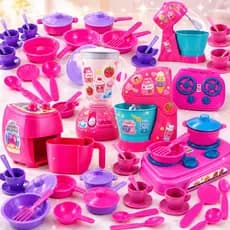 Kit Cozinha Infantil Completa Air Fryer Fogão Brinquedo Faz de Conta Utensílio Educativo Presente