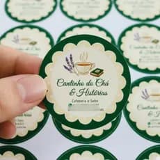 Adesivos Personalizados Arte |  4x4  | Etiqueta Resistente a água Brilhante Premium Logo Empresa