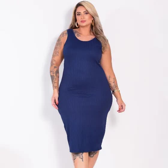 Vestido Regata Plus Size Curve Gestante Maternidade Grávida Curvy  Canelado Moderno Modinha Blogueira Social Colorido