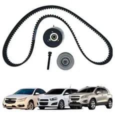 Kit de Correia Dentada + Polia + Tensor Genuino VW Compatível com Chevrolet Cruze Sonic Tracker