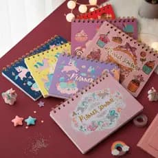 Agenda Planner semanal Unicornio doces fofa organização mensal escritorio escola faculdade Pequeno
