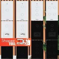 Interruptor Inteligente Tomada 1 2 3 4 Botao WiFi Touch Tuya Alexa Google Smart Life