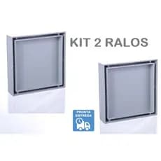 Kit 2 Ralos 13x13 Cm Invisível Oculto Cinza Resistente !!