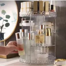 Organizador De Cosmético Maquiagem Acrílico Giratório 360