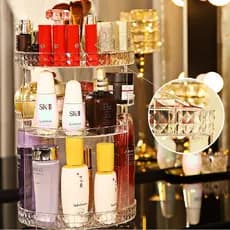 Organizador De Maquiagem e Cosméticos Acrílico Giratório 360º graus
