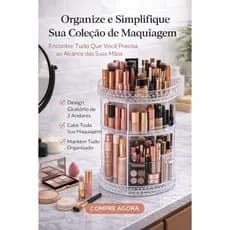 Organizador De Maquiagem Acrilico 360º Organizador De Maquiagem Giratório