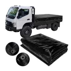 Lona PVC CK400 Preta x Preta 8x5 Mts Cobertura de Carga para Caminhão Leve
