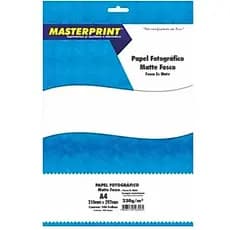 Papel Matte 230g A4 Fotográfico Branco Fosco Masterprint com 100 Folhas