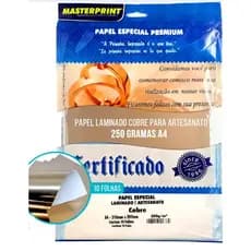 10 Folhas Papel Especial Laminado A4 Artesanato 250g/m2 – Masterprint