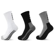 Kit 3 Pares Meias Antiderrapantes  Para Esportes Ao Ar Livre Futebol Evita Escorregões