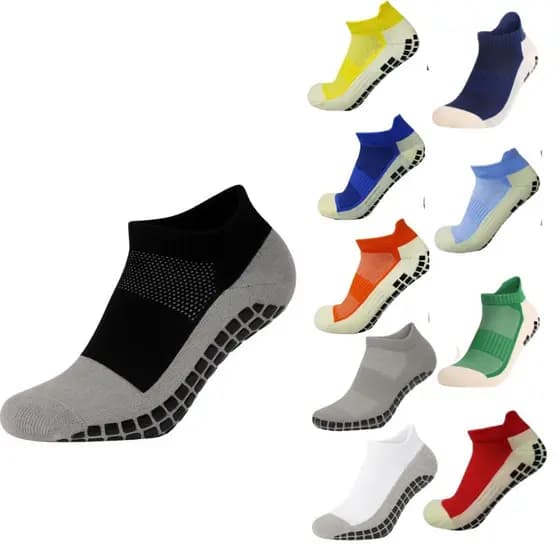 Kit 5 Pares de Meia Futebol Masculina Antiderrapante Academia Cano Curto