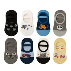 Meia 1,3 ou 5 Pares Sapatilha Infantil Antiderrapante Menino