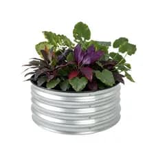 Canteiro Metálico Elevado para Jardim Redondo 60x28cm
