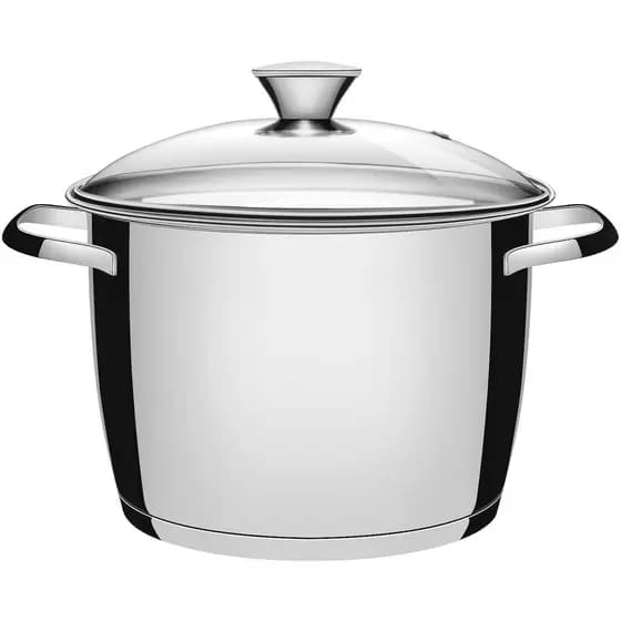 Caldeirão Tramontina Inox Tampa de Vidro Allegra 20cm