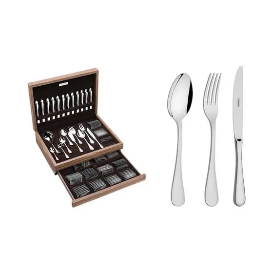 Faqueiro Tramontina Aço Inox C/ Estojo Classic 130 Pç
