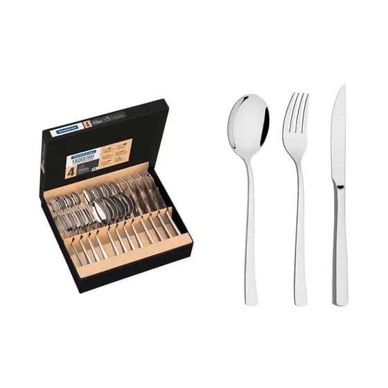 Faqueiro Tramontina Inox C/ Facas P/ Churrasco Berlin 24 Pç
