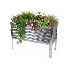 Floreira Metálica com Pés para Jardim 120x45cm