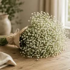 Buquê Mosquitinho Artificial Branco Flores Decorativas Para Arranjos Casamento Festa
