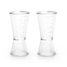 02 Dosador De Bebidas Acrilico Cristal C/ Medidor 50x20ml