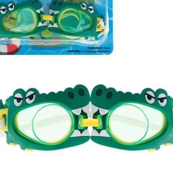 Oculos De Nataçao Mergulho Infantil Jacare Acima De 3 Anos