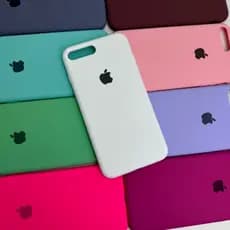 Capa para iPhone 7 Plus / 8 Plus Com Logo Apple Capa + Pelicula 3D ou So 1 Capinha Aveludada