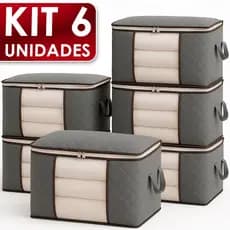 Caixa Saco Organizador Multiuso Guarda-Roupa Ideal p/ Edredom Cobertor Casaco Anti-Poeira Umidade