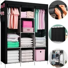 Guarda Roupa Armário Sapateiro Closet Dobrável Portátil Organizador Cabideiro Roupeiro Grande Prático