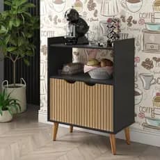 Aparador Buffet Retrô 2 Portas Grécia Ripado 3D