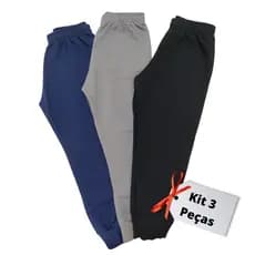Kit 3 Calca Moletom Criança Flanelado Inverno Infantil Multimarcas