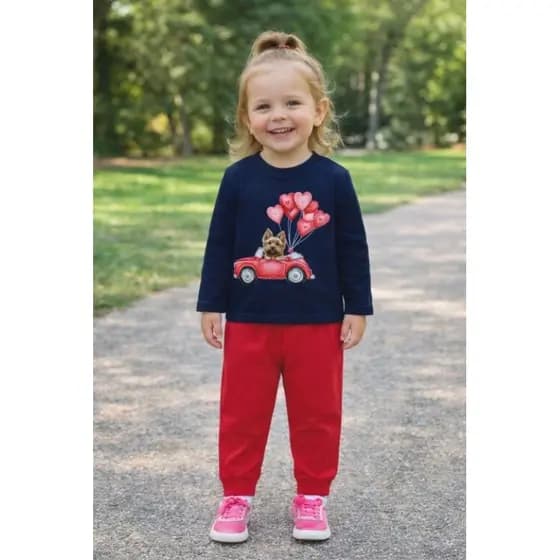 Conjunto Moletom Infantil Kyly Menina Flanelado Inverno