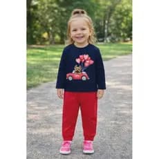 Conjunto Moletom Infantil Kyly Menina Flanelado Inverno