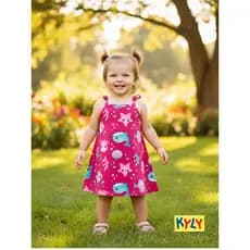 Vestido Infantil Menina Pipa/Kyly Verao Florido Lançamento