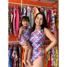 Kit Body Mãe e Filha Suplex, Mãe e Filha sereia combinação incrível.