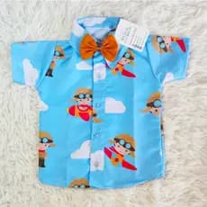 Camisa Aviator Roupa Infantil menino Roupa de Festa de criança Temática BLUSA COM GRAVATA